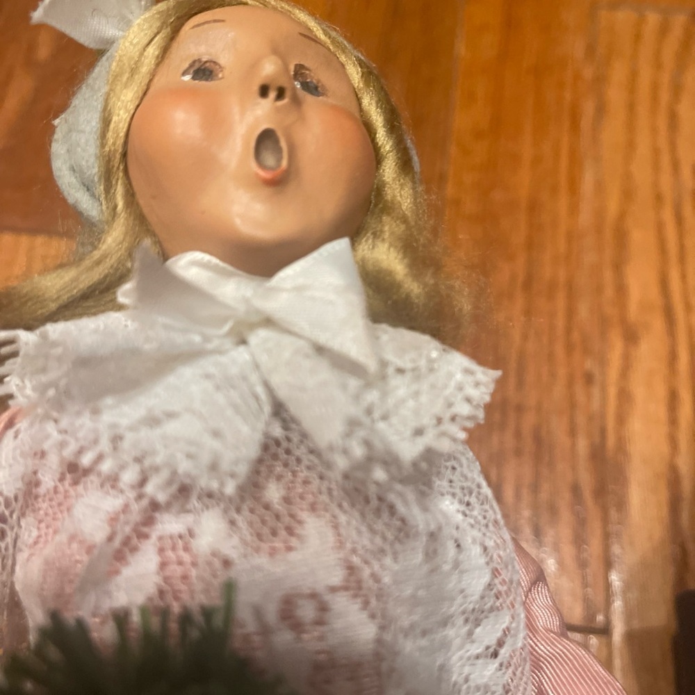 Charming Holiday Caroler Doll with Lace Details - Byers Choice